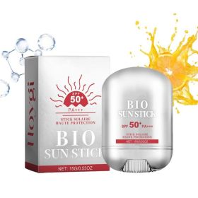 Bio Sunscreen Stick,SPF 50 Bio Sunblock Stick Sunscreen,for Face Body Waterproof Suncream (Option: White)